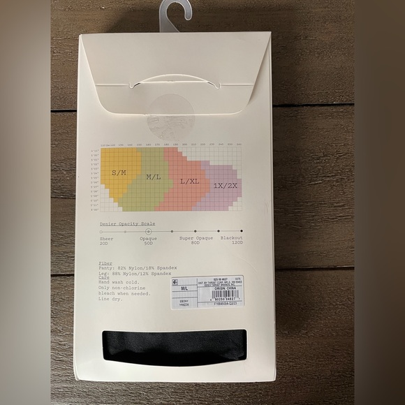 Black Opaque Tights - M/L - Never Opened - Picture 2 of 2